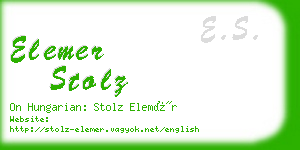 elemer stolz business card